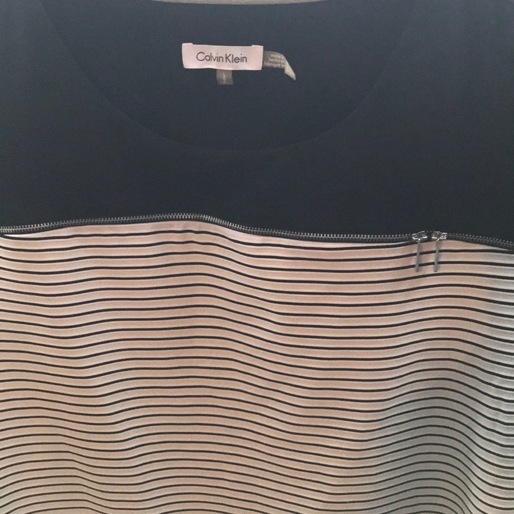 Calvin Klein Black & White striped top - Picture 2 of 3